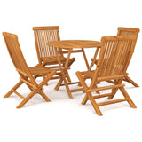 Garden Dining Set Warm Teak Solid Teak Wood Medium Foldable 3059579