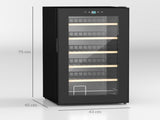 24 Bottle Wine Fridge, 65 Litre Capacity, 43cm Freestanding Wine Cooler Fridge with Glass Door, LED T3398P344474