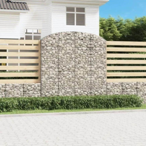 Arched Gabion Basket 200x30x200/220 cm Galvanised Iron 153470