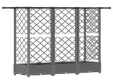 Raised Bed with Trellis and Roof Light Grey 164 x 40 x 121 cm 42032594