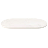Table Top White 90x45x2.5 cm Solid Wood Pine Oval 824356