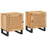 Bedside Cabinet 2 pcs Natural 40 x 33 x 46 cm 4018041