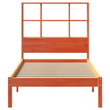 Bookcase Bed without Mattress Wax Brown 100x200 cm Solid Wood Pine 3321603
