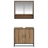 Bathroom Furniture Set 2 pcs Artisan Oak Engineered Wood 3402346