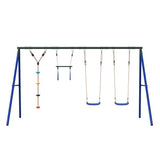 Outdoor Swing Set with Swings. Trapeze. Disc Swing 3283612