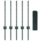 Welded Wire Fence with Post 10 x 0.5 m 3336434