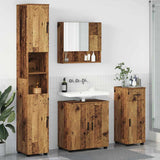 Bathroom Furniture Set 4 pcs Old Wood Engineered wood & Metal 3392981