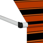 ZNTS Manual Retractable Awning 300 cm Orange and Brown 145838