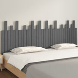 Wall Headboard Grey 204x3x80 cm Solid Wood Pine 824780