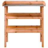 Plant Table with Shelves Brown 78x38x82,5 cm Solid Wood Fir 156353