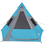 Camping Tent Tipi 7-Person Blue Waterproof 94428