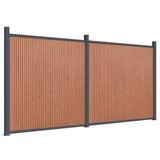 Fence Panel Brown 353x186 cm WPC 3282799