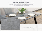Dining Table, Contemporary Rectangle Kitchen Table with Metal Legs and Spacious Tabletop for Dining T3398P330450