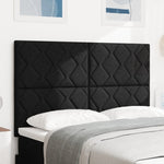 ZNTS LED Headboard Diamond Blocks Design Black 144 cm Fabric 3338516