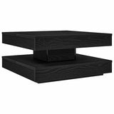 Coffee Table 360-Degree Rotatable Black 70x70x34.5 cm 858480