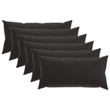 Cushion with Pillow HEERLEN 6 pcs Black Polyester 925832