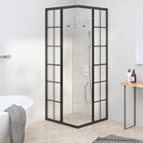 Shower Cabin Frosted ESG 70x70x180 cm Black 151859