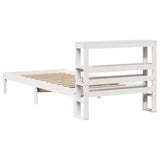 Bed Frame without Mattress White 90x190 cm Single Solid Wood Pine 3305709