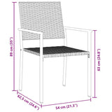 Garden Dining Set 5 pcs Black PE Rattan 3379082