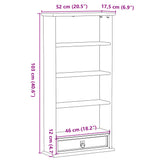 CD Cabinet Corona 52x17.5x103 cm Solid Wood Pine 4002781