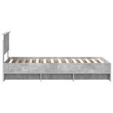 Bed Frame Concrete Grey 80 x 200 cm Engineered Wood 3408903