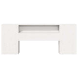Headboard with Storage White 200 cm Solid Wood Pine 855619