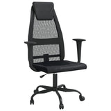 Office Chair Black Mesh Fabric and Faux Leather 353023