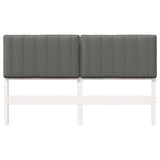 Upholstered Headboard White and Light Grey 150 cm 880177