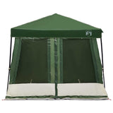 Camping Tent Set Folding 2 pcs Green Taffeta and Fabric 3337176