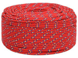 Multipurpose Utility Rope 8 mm 250 m Red PP 420 kg Max Load 3473293