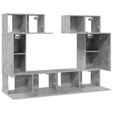 6 Piece TV Cabinet Set Concrete Grey Engineered Wood 3079118
