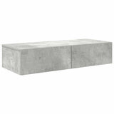 Wall Shelf with Drawers Concrete Grey 80x33x17 cm Engineered Wood 859980