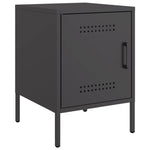 ZNTS Bedside Cabinets 2 pcs Black 36x39x50.5 cm Steel 842911