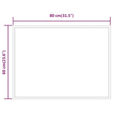 LED Bathroom Mirror 60x80 cm 3154081