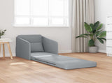 Folding Sofa Bed Light Grey 65 x 80 x 83 cm Fabric 42030494