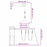 ZNTS Outdoor Playset Solid Wood Pine 3155858