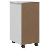 Rolling Cabinet with Drawers CORONA White 42040542