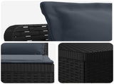 7-Seater Garden Sofa with Cushions Rattan Look PP Anthracite 3444161