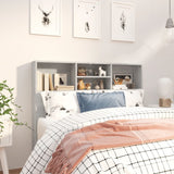 Headboard Cabinet Concrete Grey 120x19x103.5 cm 811857