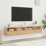 TV Wall Cabinets 2 pcs Sonoma Oak 80x30x30 cm Engineered Wood 836873