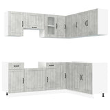 11 Piece Kitchen Cabinet Set "Kalmar" Concrete Grey Engineered Wood 3314945