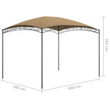 Gazebo 3x4x2.65 m Taupe 180 g/m 313910
