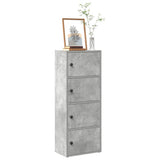Bookcase Concrete Grey 40x24x102 cm Engineered Wood 860376