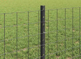 Welded Wire Fence 50 x 0.6 m PVC-Coated Steel Grey Mesh 3336122