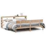 ZNTS Bed Frame without Mattress 180x200 cm Super King Solid Wood Pine 3305806