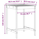 3 Piece Garden Bar Set Solid Wood Douglas 3157768