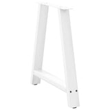 ZNTS Coffee Table Legs A-Shaped 2 pcs White 80x cm Steel 4012857