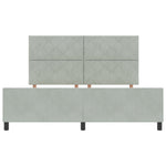 ZNTS Bed Frame in Light Grey - 180x200 cm Velvet 3345023