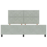ZNTS Bed Frame in Light Grey - 180x200 cm Velvet 3345023