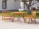 Garden Dining Set Brown Solid acacia wood Medium Durable 3156854